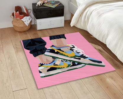 Nike Sneaker Rug, Sneaker Room Mat, Jordan Carpet, Street Fashion Decor, Nike Carpet