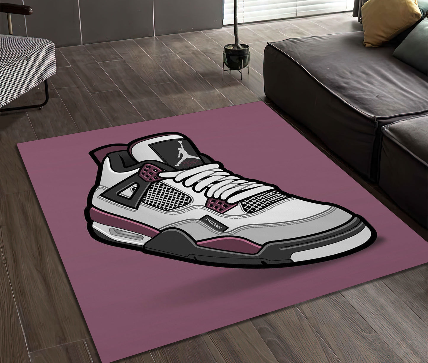 Jump man Symbol Rug, Air Jordan Carpet, Sneaker Room Mat, Jordan Art Carpet, NBA Decor