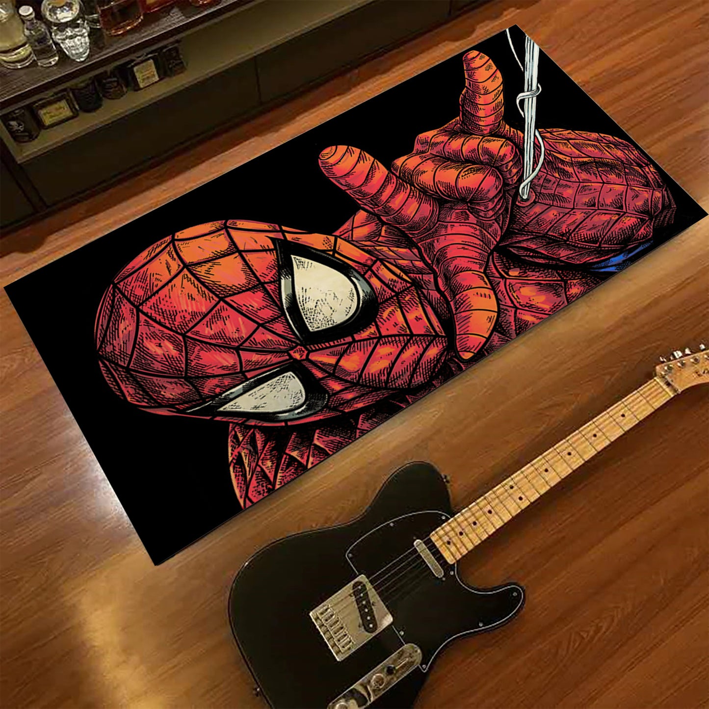 Spiderman Themed Rug, Kids Room Carpet, Avengers Decor, Super Hero Character Rug, Kids Gift