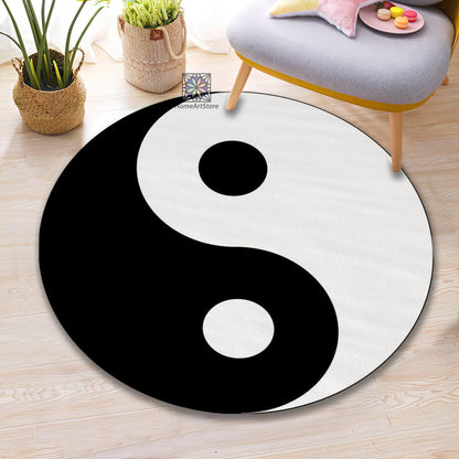 Yin Yang Rug, Sport Carpet, Mediation Decor, Yoga Mat, Entryway Rug, Office Rug